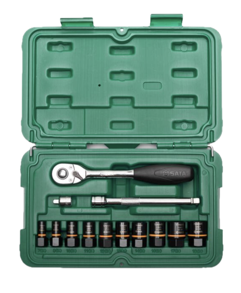 Jogo de soquete extrator 13pçs (1/4" e 3/8") ST09137 SATA